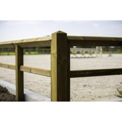 Safetyfence Piste 20x60 m - 1 ligger incl. bovenbalk - Tanalith-E - Paardenafsluiting