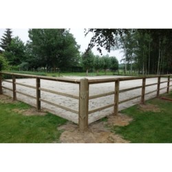 Safetyfence Piste 20x60 m - 2 ligger incl. bovenbalk - Tanalith-E - Paardenafsluiting