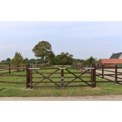 Complete dubbele Engelse poort 2 x 1,8 m (totaal 3,6 m) - PRE-SHIELD® - weidepoort
