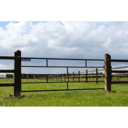 Complete zwart gepoedercoate poort 3,25 m - PRE-SHIELD® - weidepoort