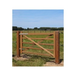 Engelse houten poort - 180 cm - Hardhout - weidepoort