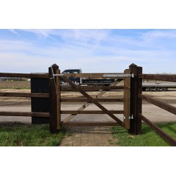 Complete enkele Engelse poort 1,5 m - PRE-SHIELD® - inclusief poortpalen + hang- en sluitwerk - weidepoort