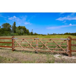 Engelse houten poort - 240 cm - Hardhout - weidepoort