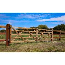 Engelse houten poort - 240 cm - Hardhout - weidepoort