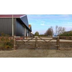 Complete dubbele Engelse poort 2 x 1,8 m (totaal 3,6 m) - PRE-SHIELD® - inclusief poortpalen + hang- en sluitwerk - weidepoort