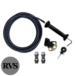 Poortgreepset RVS