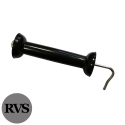 Poortgreep zwart RVS
