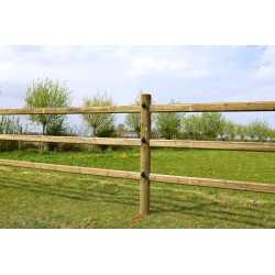 Doorsteek omheining - Round Original - 12x220 cm - 3 liggers - Tanalith-E
