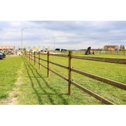 Doorsteek omheining - Round Original - 12x220 cm - 3 liggers - Tanalith-E