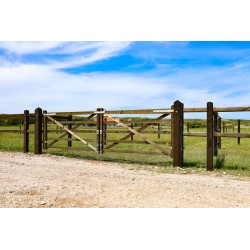 Complete dubbele Engelse poort 2 x 2,1 m (totaal 4,2 m) - PRE-SHIELD® - inclusief poortpalen + hang- en sluitwerk - weidepoort