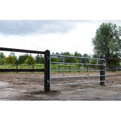 Complete gegalvaniseerde poort 3,25 m -  PRE-SHIELD® - inclusief poortpalen + hang- en sluitwerk - weidepoort