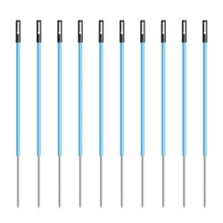 Kunststof paal blauw, 0,50m + 0,20m pen (10 stuks)