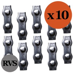 RVS Koordverbinder 8mm 10 stuks
